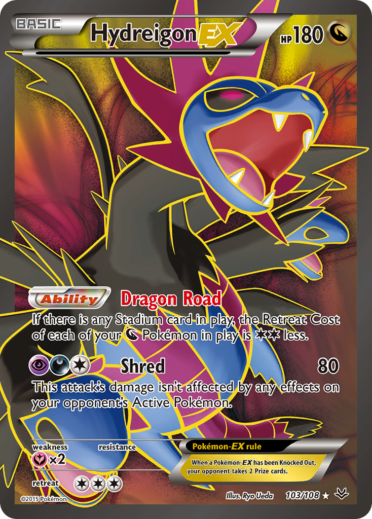 Hydreigon-EX 103/108 Rare Ultra | Roaring Skies | Pokemon Card