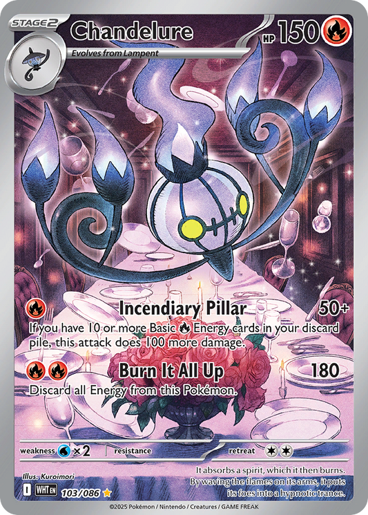 Chandelure 103/86 Illustration Rare | White Flare | Pokemon Card
