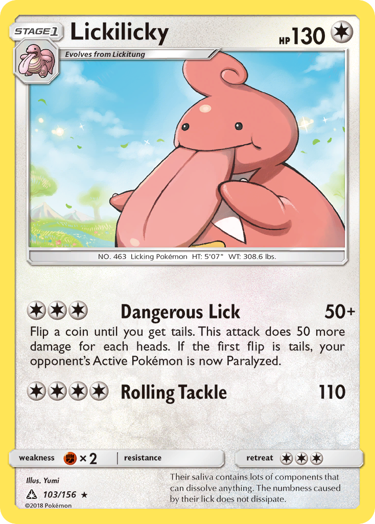 Lickilicky 103/156 Rare | Ultra Prism | Pokemon Card