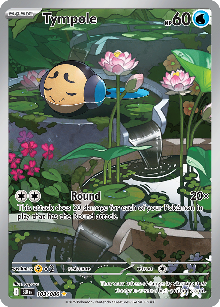 Tympole 103/86 Illustration Rare | Black Bolt | Pokemon Card