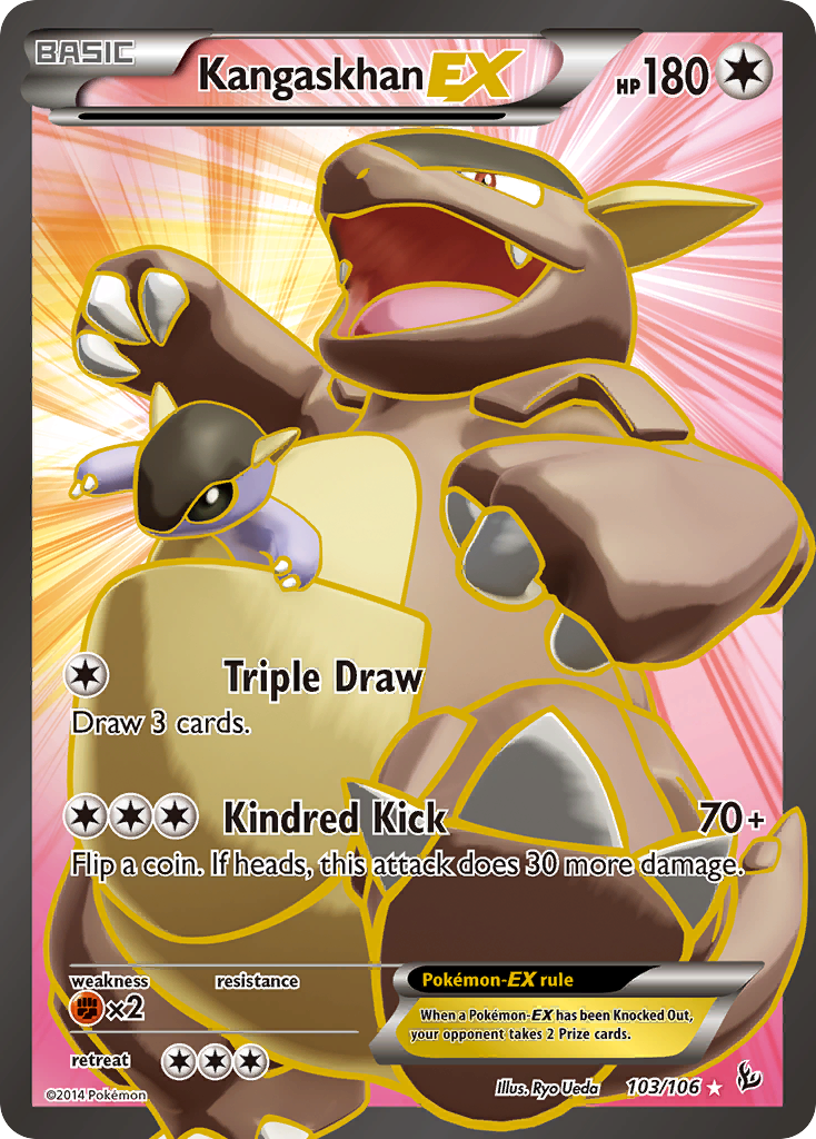 Kangaskhan-EX 103/106 Rare Ultra | Flashfire | Pokemon Card