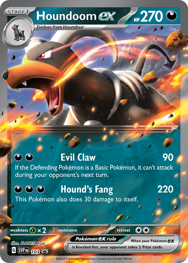 Houndoom ex #103 Promo | Scarlet & Violet Black Star Promos | Pokemon Card