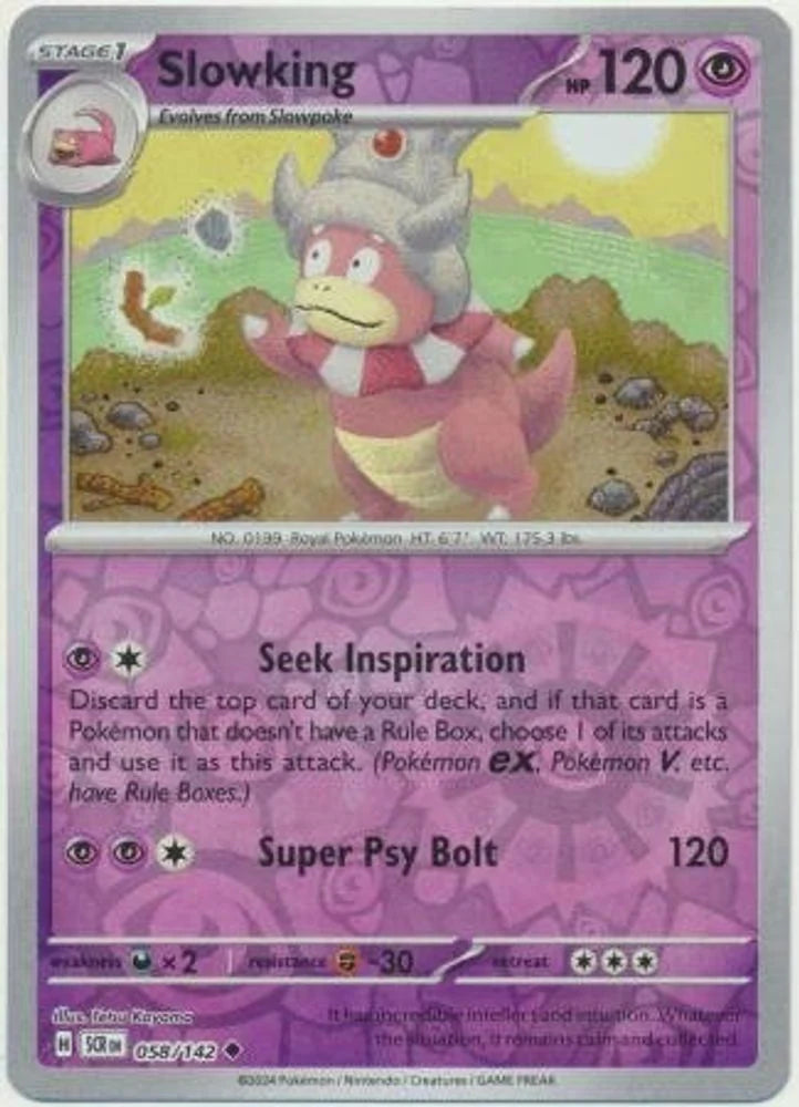 Slowking 58/142 Reverse Holo | Stellar Crown | Pokemon Card