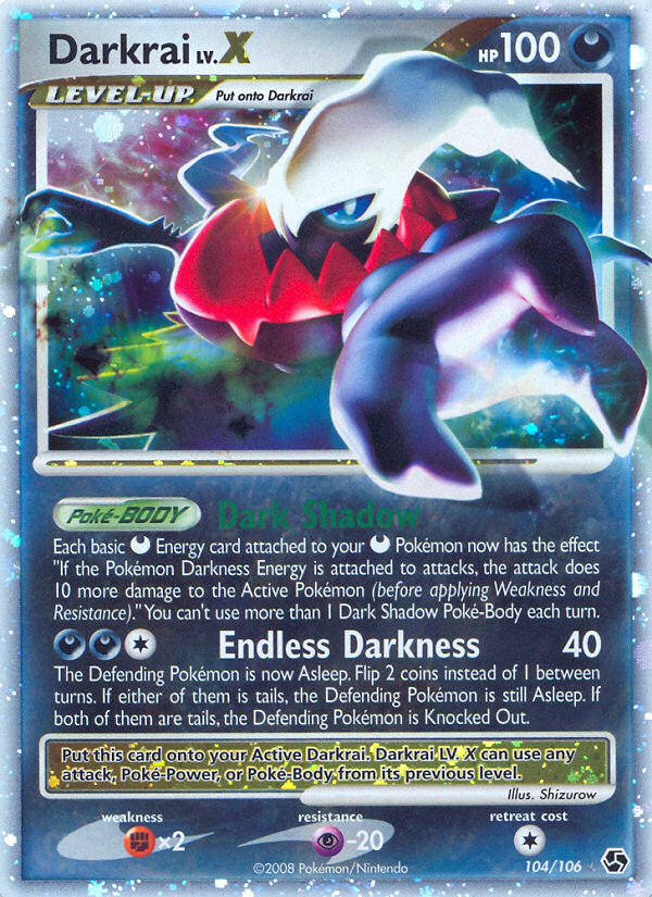Darkrai LV.X 104/106 Rare Holo LV.X | Great Encounters | Pokemon Card