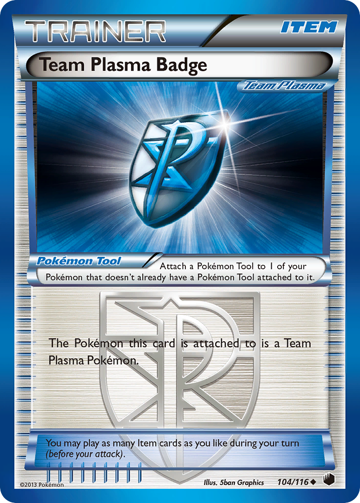 Team Plasma Badge 104/116 Uncommon | Plasma Freeze | Pokemon Card