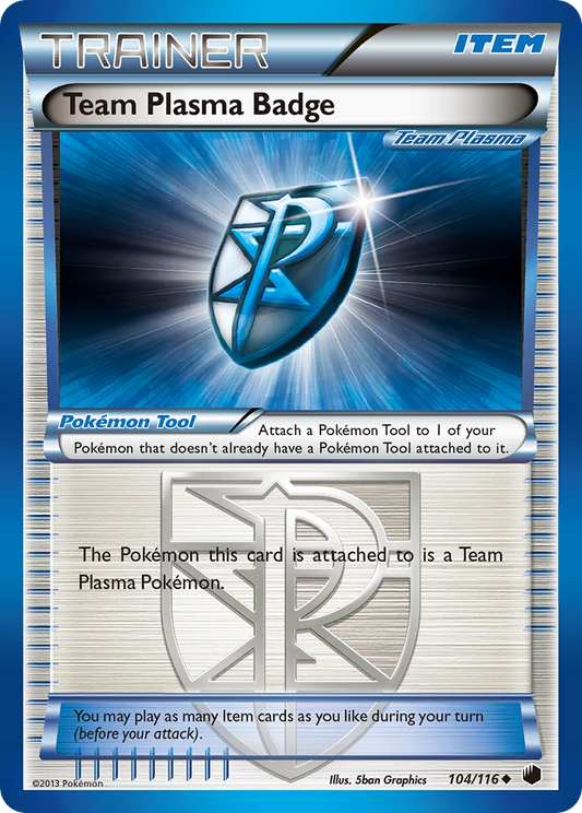 Team Plasma Badge 104/116 Uncommon | Plasma Freeze | Pokemon Card