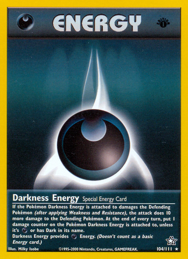 Darkness Energy 104/111 Rare | Neo Genesis | Pokemon Card