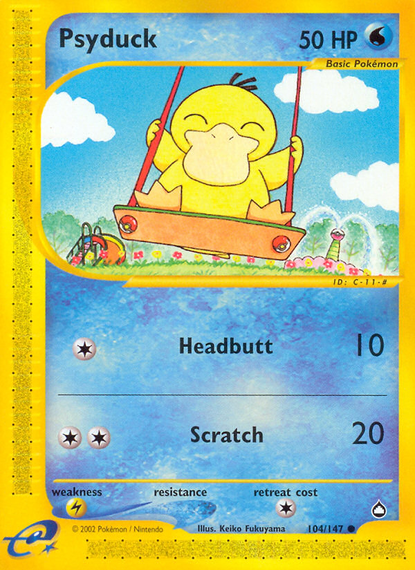 Psyduck 104/147 Common | Aquapolis | Pokemon Card