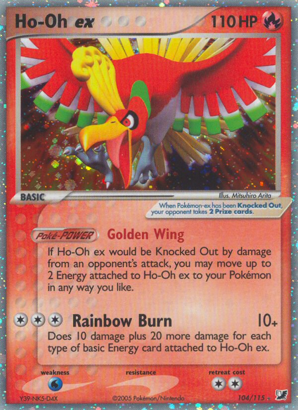 Ho-Oh ex 104/115 Rare Holo EX | Unseen Forces | Pokemon Card