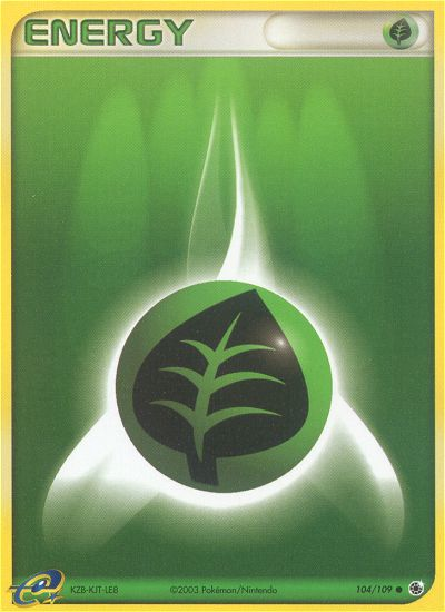 Grass Energy 104/109 Common | Ruby & Sapphire | Pokemon Card