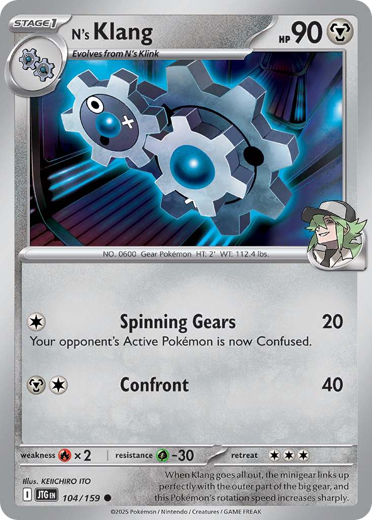 N's Klang 104/159 Common | Journey Together | Pokemon Card