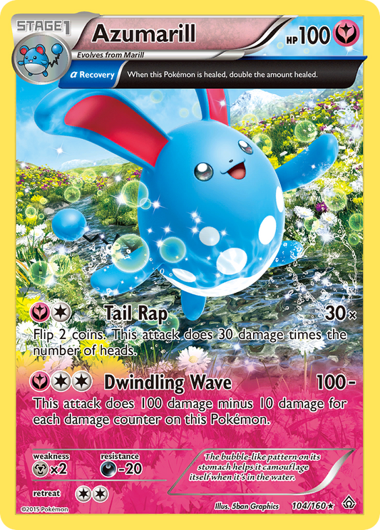 Azumarill 104/160 Rare Holo | Primal Clash | Pokemon Card