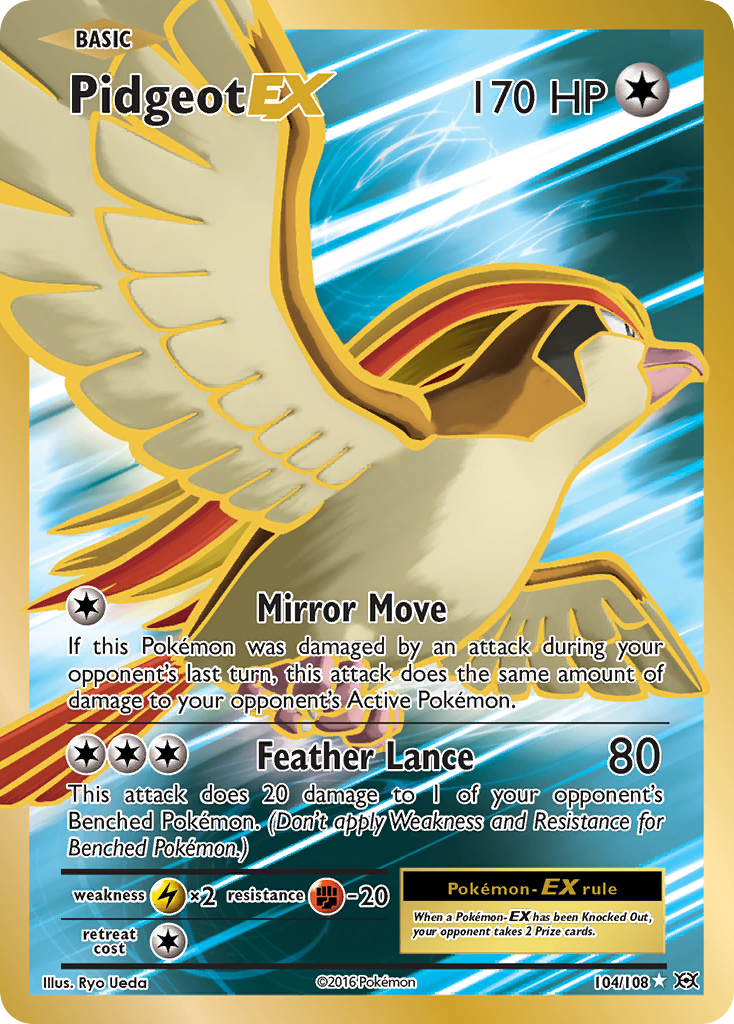 Pidgeot-EX 104/108 Rare Ultra | Evolutions | Pokemon Card