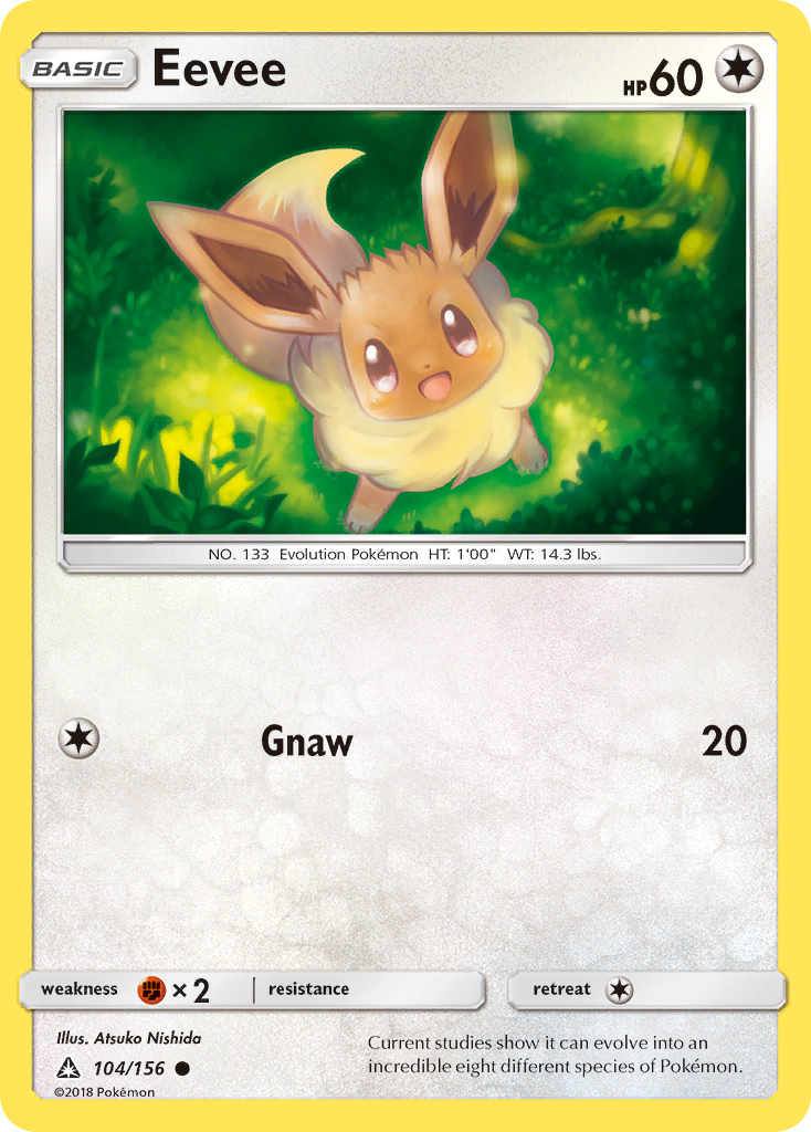 Eevee 104/156 Common | Ultra Prism | Pokemon Card