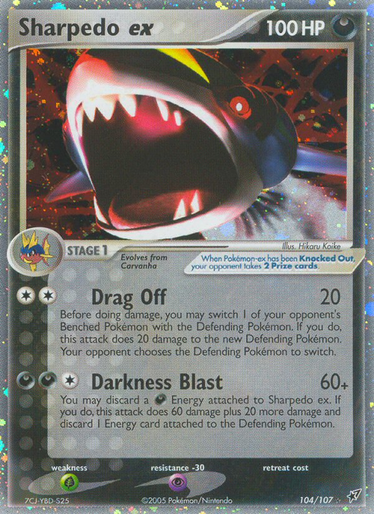 Sharpedo ex 104/107 Rare Holo EX | Deoxys | Pokemon Card