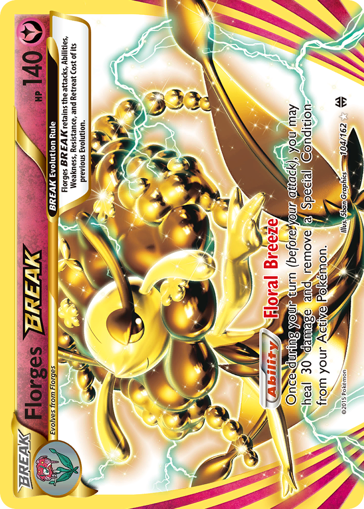 Florges BREAK 104/162 Rare BREAK | BREAKthrough | Pokemon Card