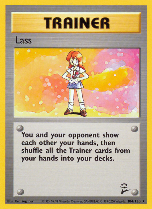 Lass 104/130 Rare | Base Set 2 | Pokemon Card