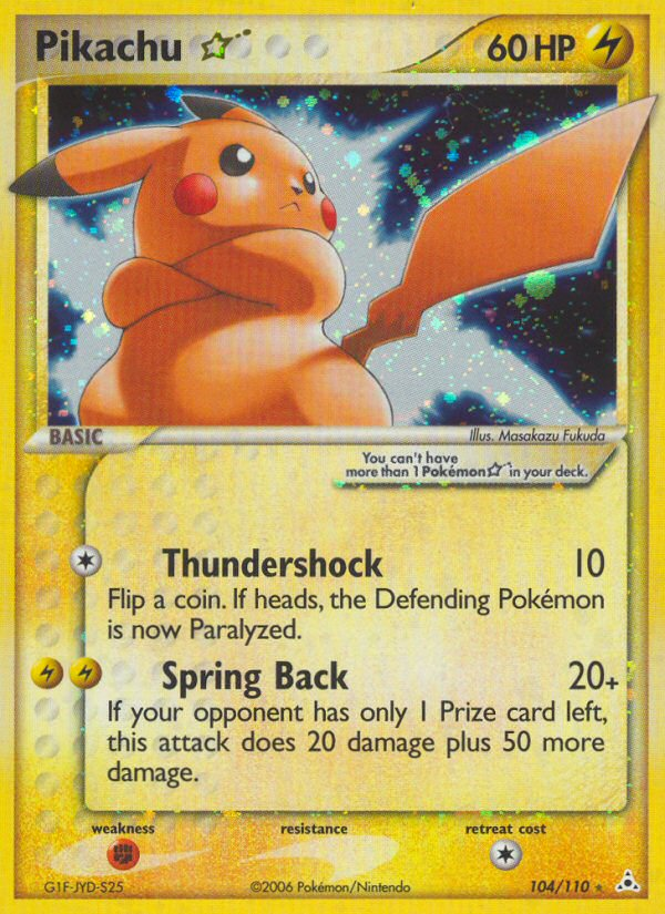 Pikachu ★ 104/110 Rare Holo Star | Holon Phantoms | Pokemon Card