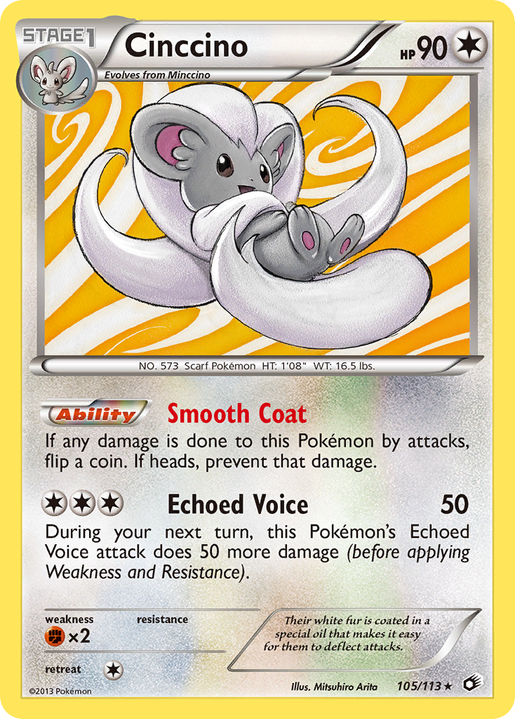 Cinccino 105/113 Rare Holo | Legendary Treasures | Pokemon Card