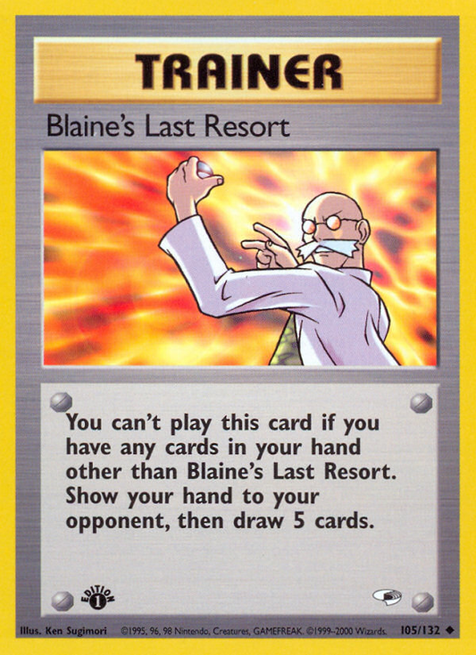 Blaine's Last Resort 105/132 Uncommon | Gym Heroes | Pokemon Card