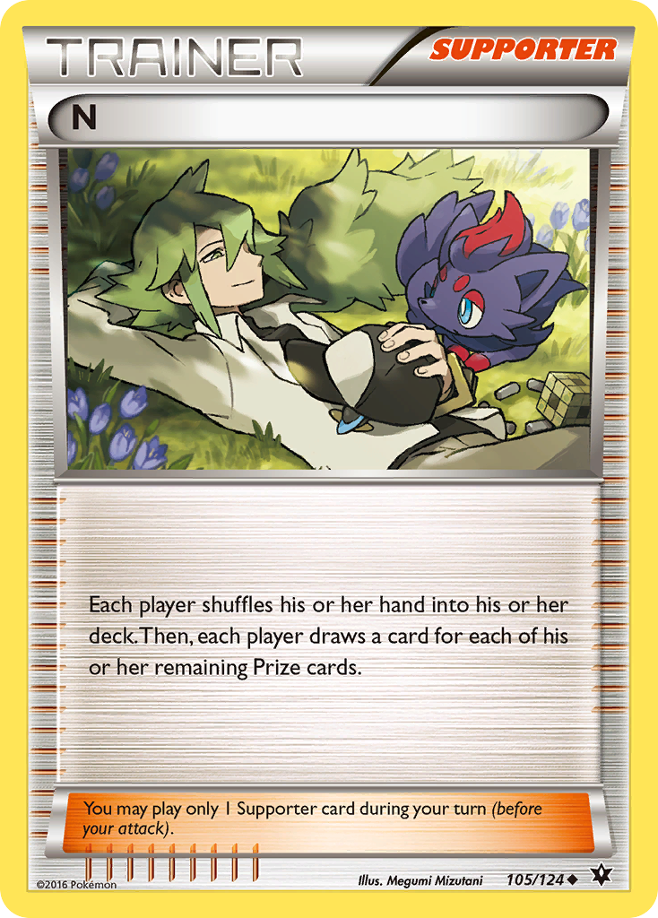 N 105/124 Uncommon | Fates Collide | Pokemon Card