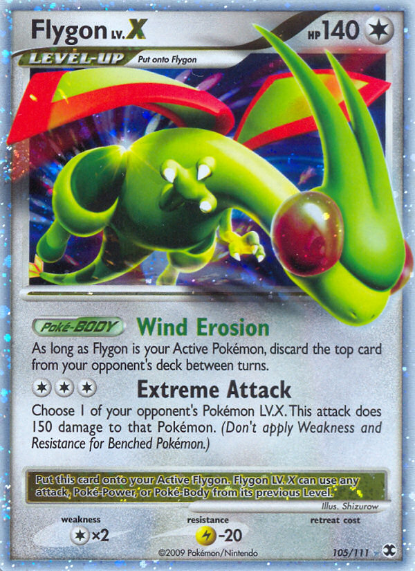 Flygon LV.X 105/111 Rare Holo LV.X | Rising Rivals | Pokemon Card