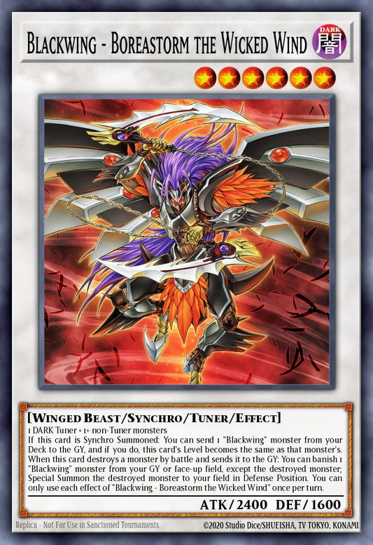 Blackwing Boreastorm the Wicked Wind - DABL-EN043 Super Rare | Yu-Gi-Oh! Card