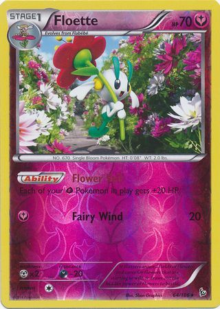 Floette 64/106 Reverse Holo | Flashfire | Pokemon Card