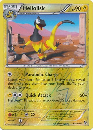 Heliolisk 37/106 Reverse Holo | Flashfire | Pokemon Card