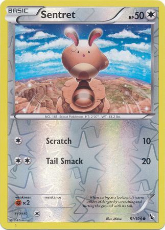 Sentret 81/106 Reverse Holo | Flashfire | Pokemon Card
