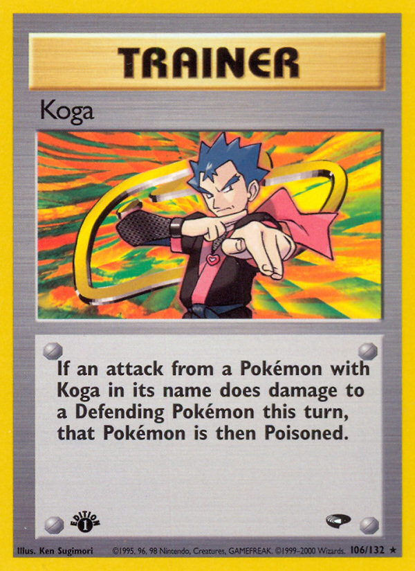Koga 106/132 Rare | Gym Challenge | Pokemon Card