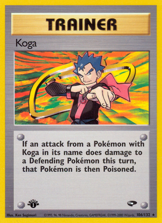 Koga 106/132 Rare | Gym Challenge | Pokemon Card