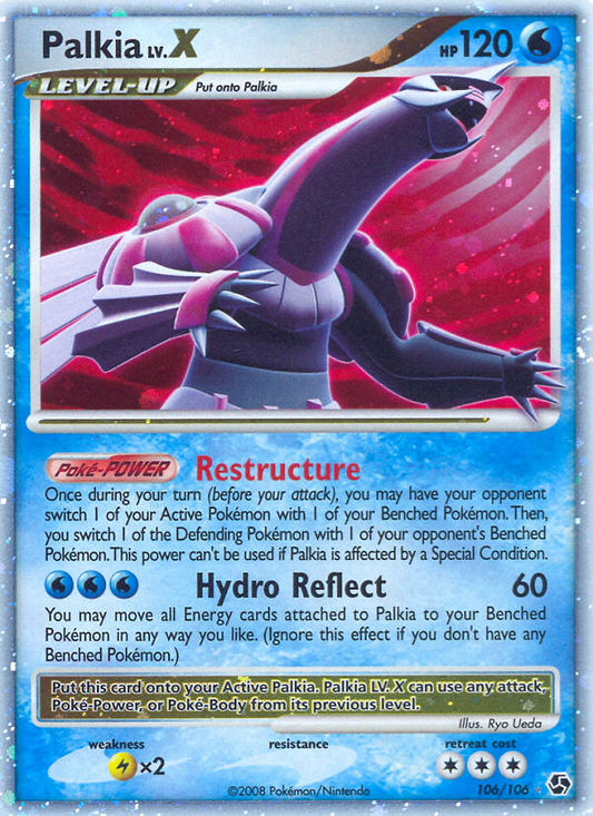 Palkia LV.X 106/106 Rare Holo LV.X | Great Encounters | Pokemon Card