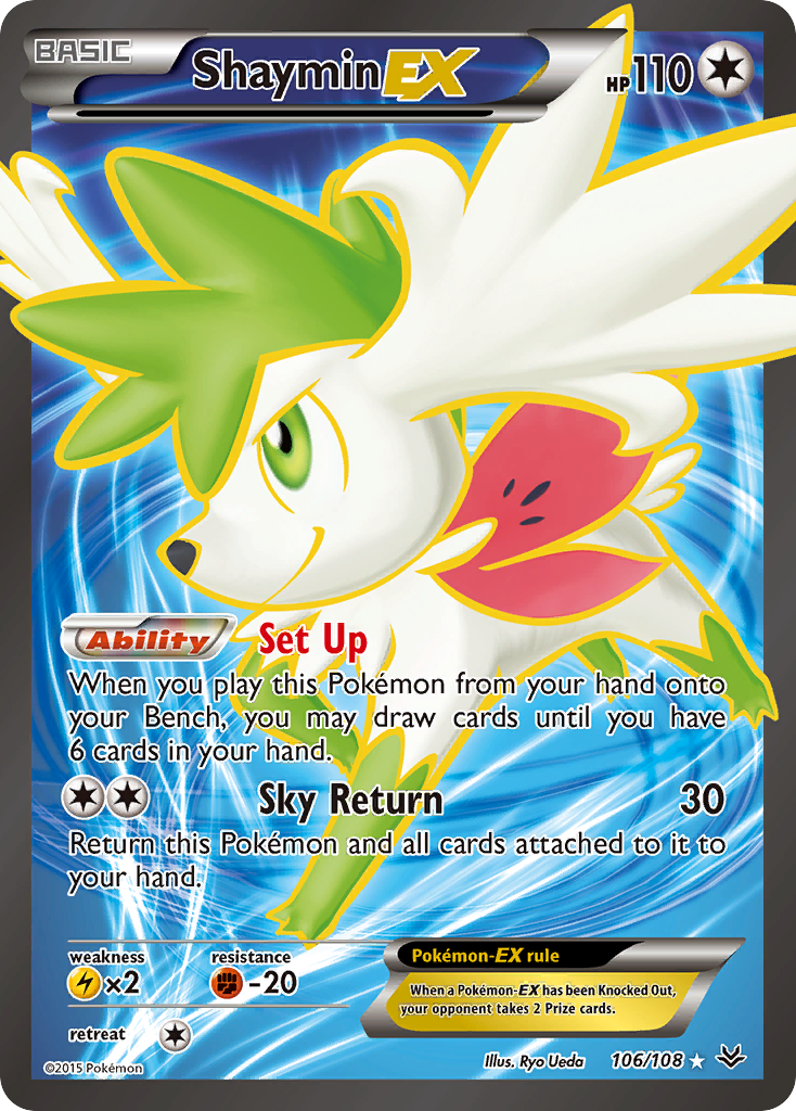 Shaymin-EX 106/108 Rare Ultra | Roaring Skies | Pokemon Card