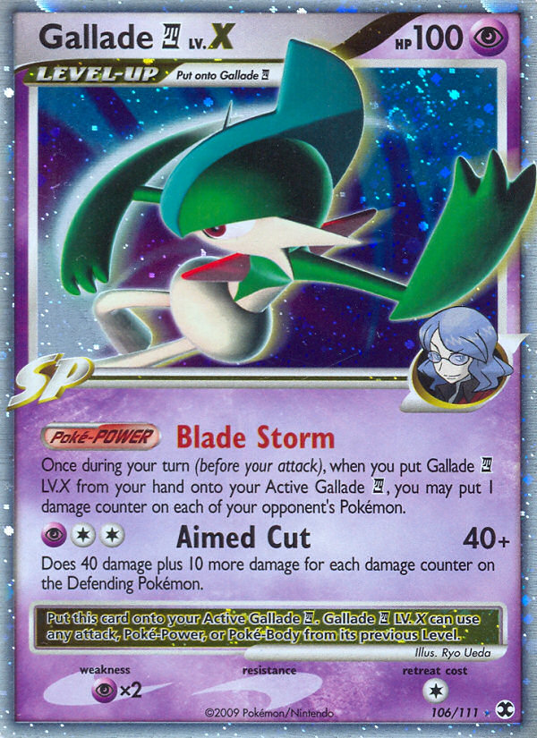 Gallade E4 LV.X 106/111 Rare Holo LV.X | Rising Rivals | Pokemon Card