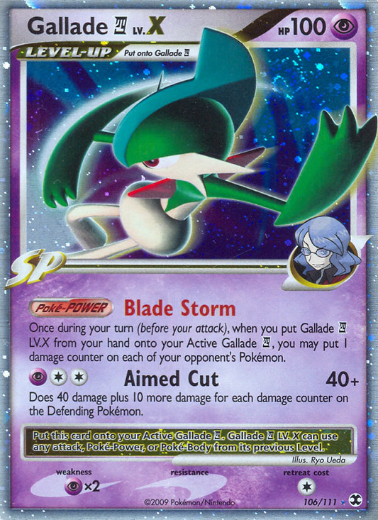 Gallade E4 LV.X 106/111 Rare Holo LV.X | Rising Rivals | Pokemon Card