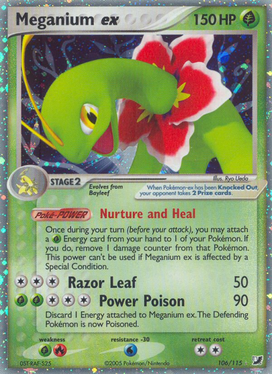Meganium ex 106/115 Rare Holo EX | Unseen Forces | Pokemon Card
