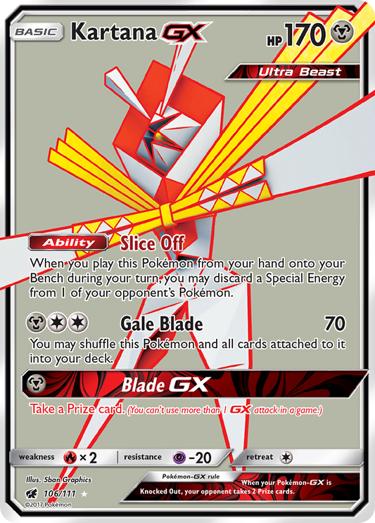 Kartana-GX 106/111 Rare Ultra | Crimson Invasion | Pokemon Card