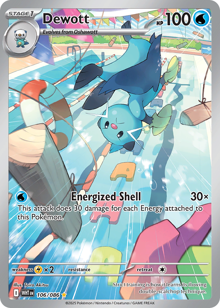 Dewott 106/86 Illustration Rare | White Flare | Pokemon Card