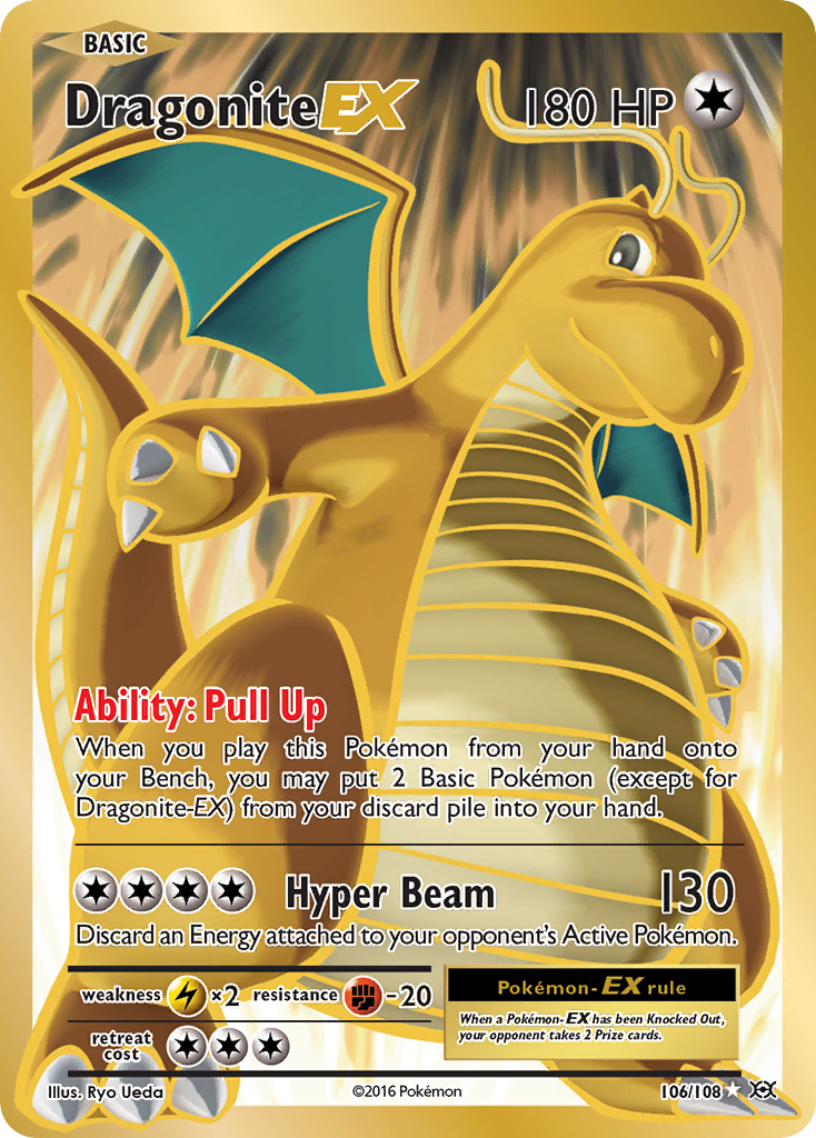 Dragonite-EX 106/108 Rare Ultra | Evolutions | Pokemon Card