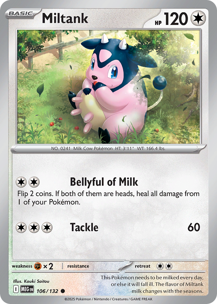 Miltank 106/132 Common | Mega Evolution | Pokemon Card