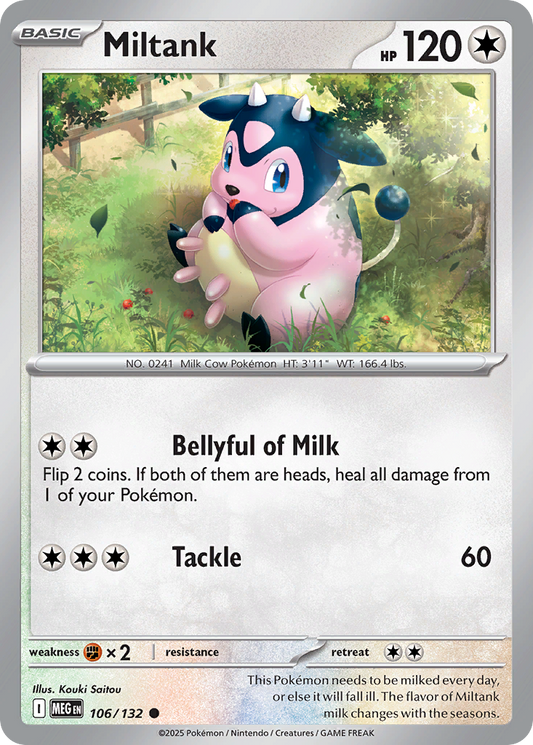 Miltank 106/132 Common | Mega Evolution | Pokemon Card