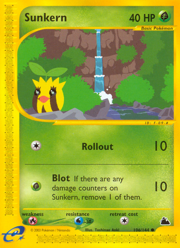 Sunkern 106/144 Common | Skyridge | Pokemon Card