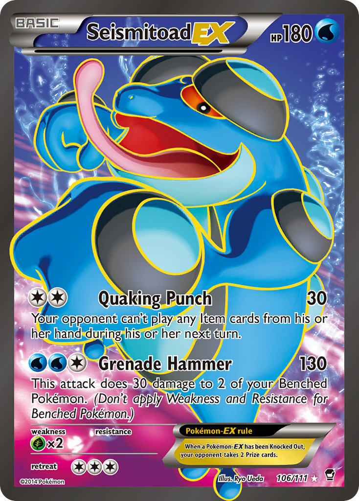 ポケモン Seismitoad-EX 106/111 Rare Ultra | Furious Fists | Pokemon