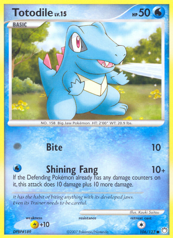 Totodile 106/123 Common | Mysterious Treasures | Pokemon Card