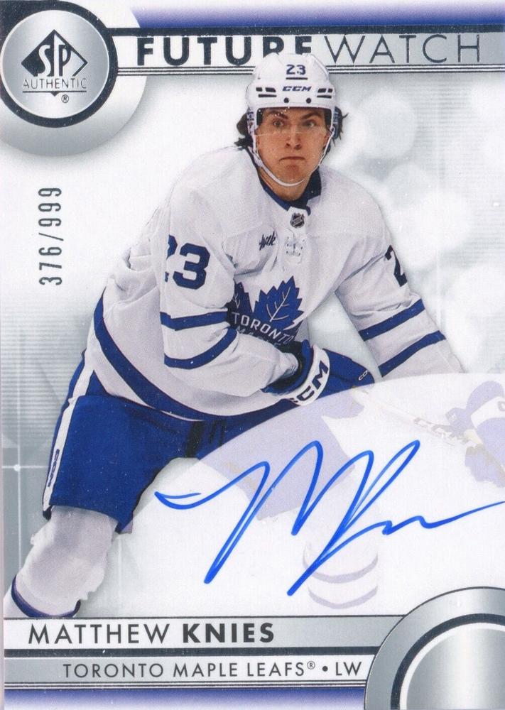 Matthew Knies #107 Toronto Maple Leafs | 2023-24 SP Authentic | NHL Trading Card