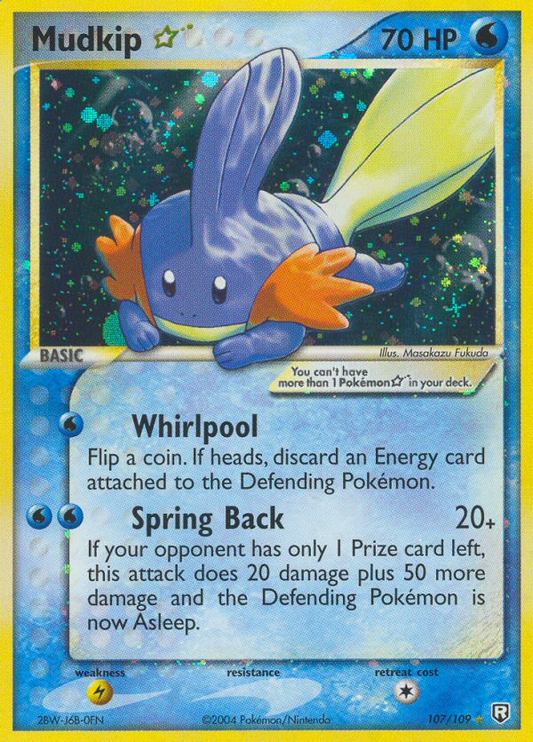Mudkip ★ 107/109 Rare Holo Star | Team Rocket Returns | Pokemon Card