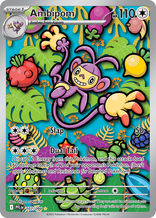 Ambipom 107/94 Illustration Rare | Phantasmal Flames | Pokemon Card
