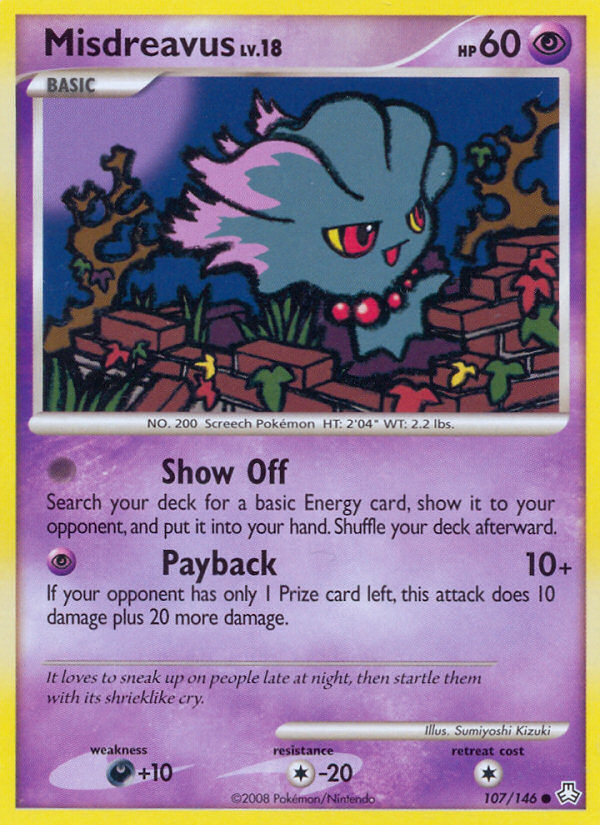 Misdreavus 107/146 Common | Legends Awakened | Pokemon Card