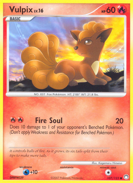 Vulpix 107/123 Common | Mysterious Treasures | Pokemon Card